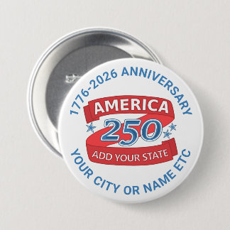 America 250 Voeg Staat Toe Koel Jubileum Collectie Ronde Button 7,6 Cm