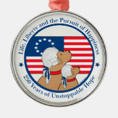 America 250 Year Anniversary Founding Fathers Metalen Ornament (Voorkant)