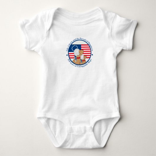 America 250 Year Founding Fathers Baby Romper (Voorkant)