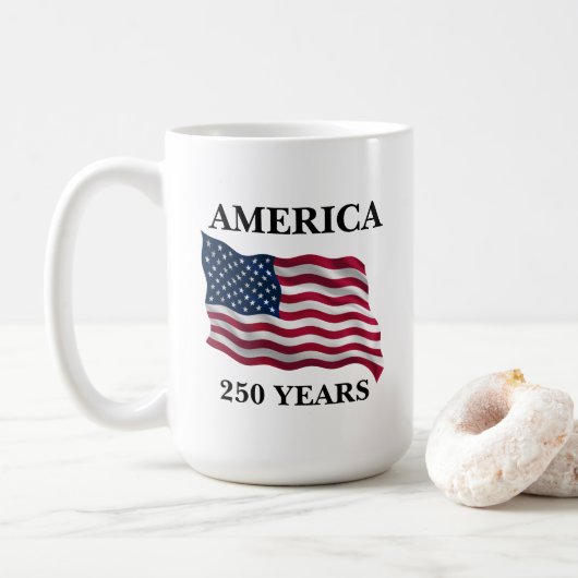America 250 Years Flag Koffiemok (Met donut)