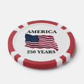 America 250 Years Flag Poker Chips (Enkel)