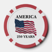 America 250 Years Flag Poker Chips (Achterkant)