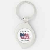 America 250 Years Flag Sleutelhanger (Voorkant)