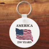 America 250 Years Flag Sleutelhanger (Voorkant)
