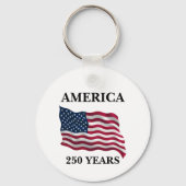 America 250 Years Flag Sleutelhanger (Achterkant)