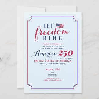 America 250 Years USA Anniversary Let Freedom Ring Kaart