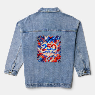 America 250th Anniversary 1776–2026 USA Patriotic  Denim Jacket