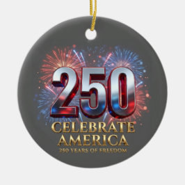 America 250th Anniversary, 1776 Semiquincentennial Keramisch Ornament