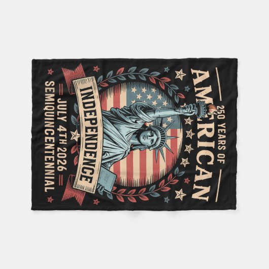 America 250th Anniversary 250 Years America  Fleece Deken (Voorkant (Horizontaal))