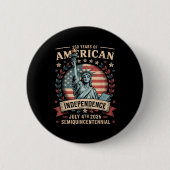 America 250th Anniversary 250 Years America  Ronde Button 5,7 Cm (Voorkant)