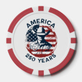 America 250th Anniversary Cowboy 1776-2026 Poker Chips (Voorkant)
