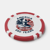 America 250th Anniversary Cowboy 1776-2026 Poker Chips (Enkel)