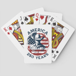 America 250th Anniversary Cowboy 1776-2026 Pokerkaarten