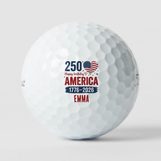 America 250th Anniversary, Custom Name USA Golfballen (Voorkant)