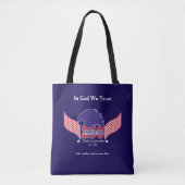 America 250th-Spirit of Freedom-Blue-Editable Text Tote Bag (Voorkant)