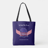 America 250th-Spirit of Freedom-Blue-Editable Text Tote Bag (Achterkant)