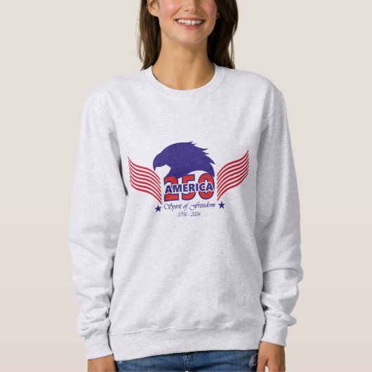 America 250th-Spirit of Freedom-Editable Back Text Trui (Voorkant)