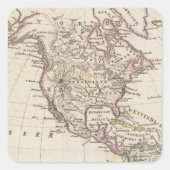 America 3 vierkante sticker (Voorkant)