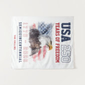 America 4th of July USA 250th Anniversary Party Wandkleed (Voorkant (horizontaal))