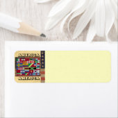 AMERICA AMERICA-adreslabel Etiket (Insitu)