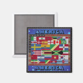 AMERICA AMERICA Magnet (Voorkant / Achterkant)