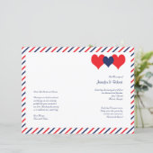 America ana Hearts Wedding Program (Staand voorkant)