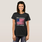 America Anti Kamala Flag Kamala Harris Anti Harris T-shirt (Voorkant volledig)
