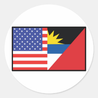 America Antiqua Barbuda Ronde Sticker