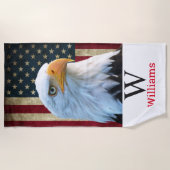 AMERICA BALD EAGLE Beach Towel Strandlaken (Voorkant)