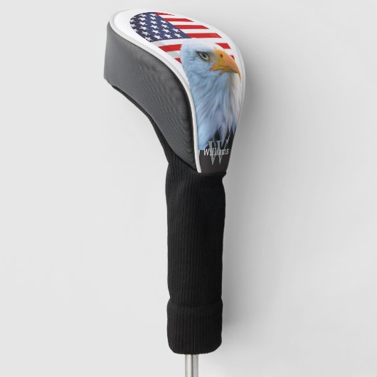 AMERICA BALD EAGLE Monogram Golf Head Hoesje Golfheadcover (Schuin)