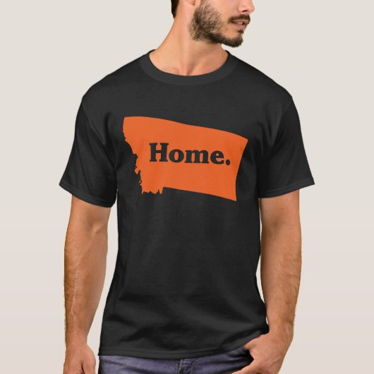 America Big Sky Montana Home Map T-shirt (Voorkant)