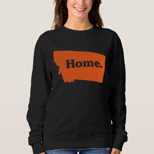 America Big Sky Montana Home Map Trui (Voorkant)