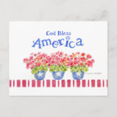 America Blessings Geranium Pots Briefkaart (Voorkant)