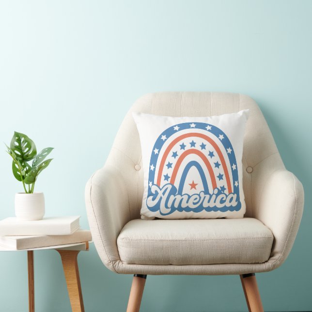 America Boho Retro Kussen (Stoel)