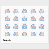 America Boho Retro Ronde Sticker (Vel)