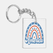 America Boho Retro Sleutelhanger (Voorkant Links)