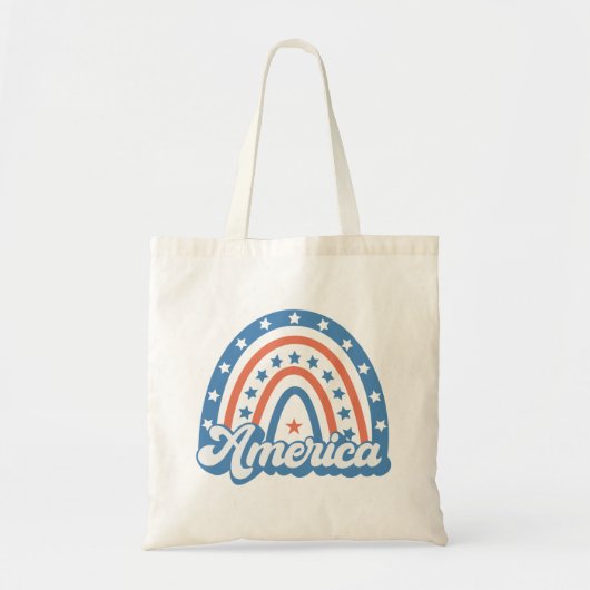 America Boho Retro Tote Bag (Voorkant)
