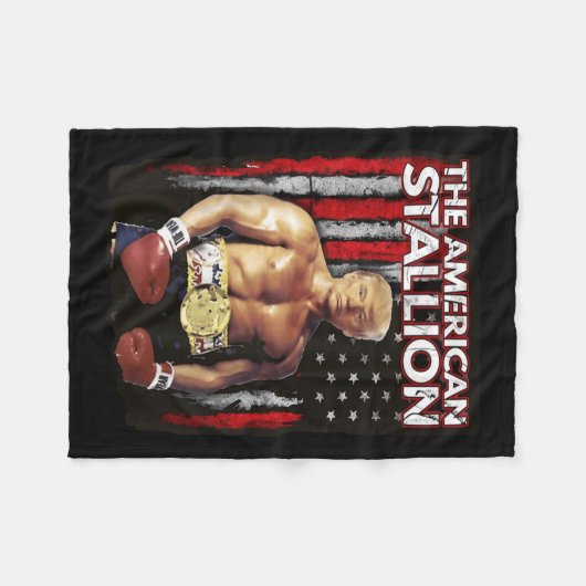 America Boxer Trump Rocky Trump Meme Trump 2024, Fleece Deken (Voorkant (Horizontaal))