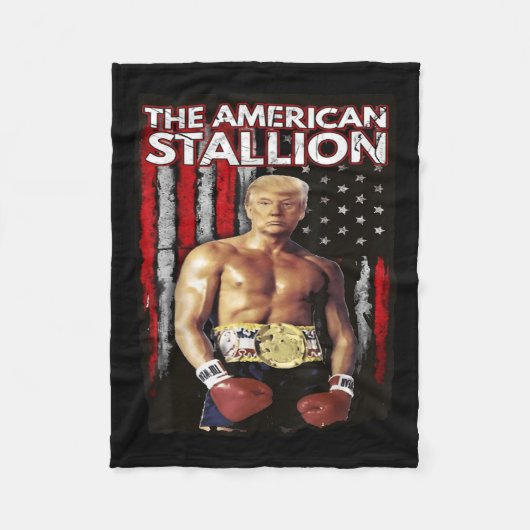 America Boxer Trump Rocky Trump Meme Trump 2024, Fleece Deken (Voorkant)