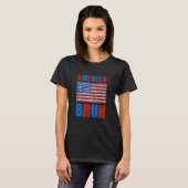 America Bruh Bouwstenen Vlag 4 juli Mast T-shirt (Voorkant volledig)