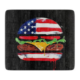 America Burger (Zwart Schilderij Nr. 6) Snijplank