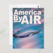America By Air vintage-poster Briefkaart (Voorkant / Achterkant)
