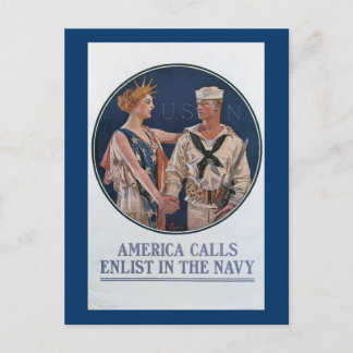 America Calls Enlist Briefkaart