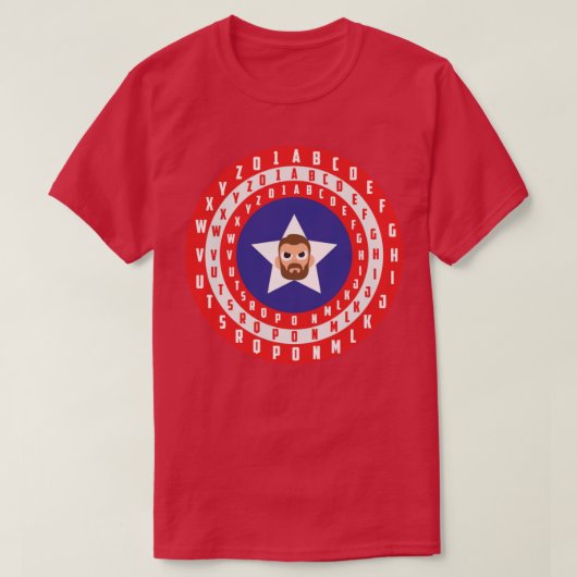 America Captain Typography Shield T-shirt (Design voorkant)