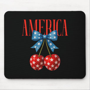 America Cherries US Flag Coquette Bow Cherry 4th O Muismat