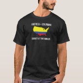 America + Colombia Design for proud Colombian T-shirt (Voorkant)