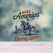 America Cowboy opnieuw paard maken Acryl Bord (Neutraal)