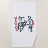 America Cowboy opnieuw paard maken Strandlaken (Voorkant)