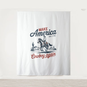 America Cowboy opnieuw paard maken Wandkleed