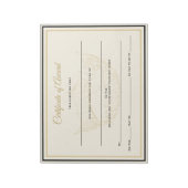 America Crown Certificates-Award Notitieblok (Linkerzijde)